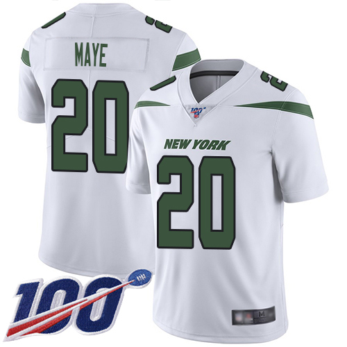 New York Jets Limited White Youth Marcus Maye Road Jersey NFL Football #20 100th Season Vapor Untouchable